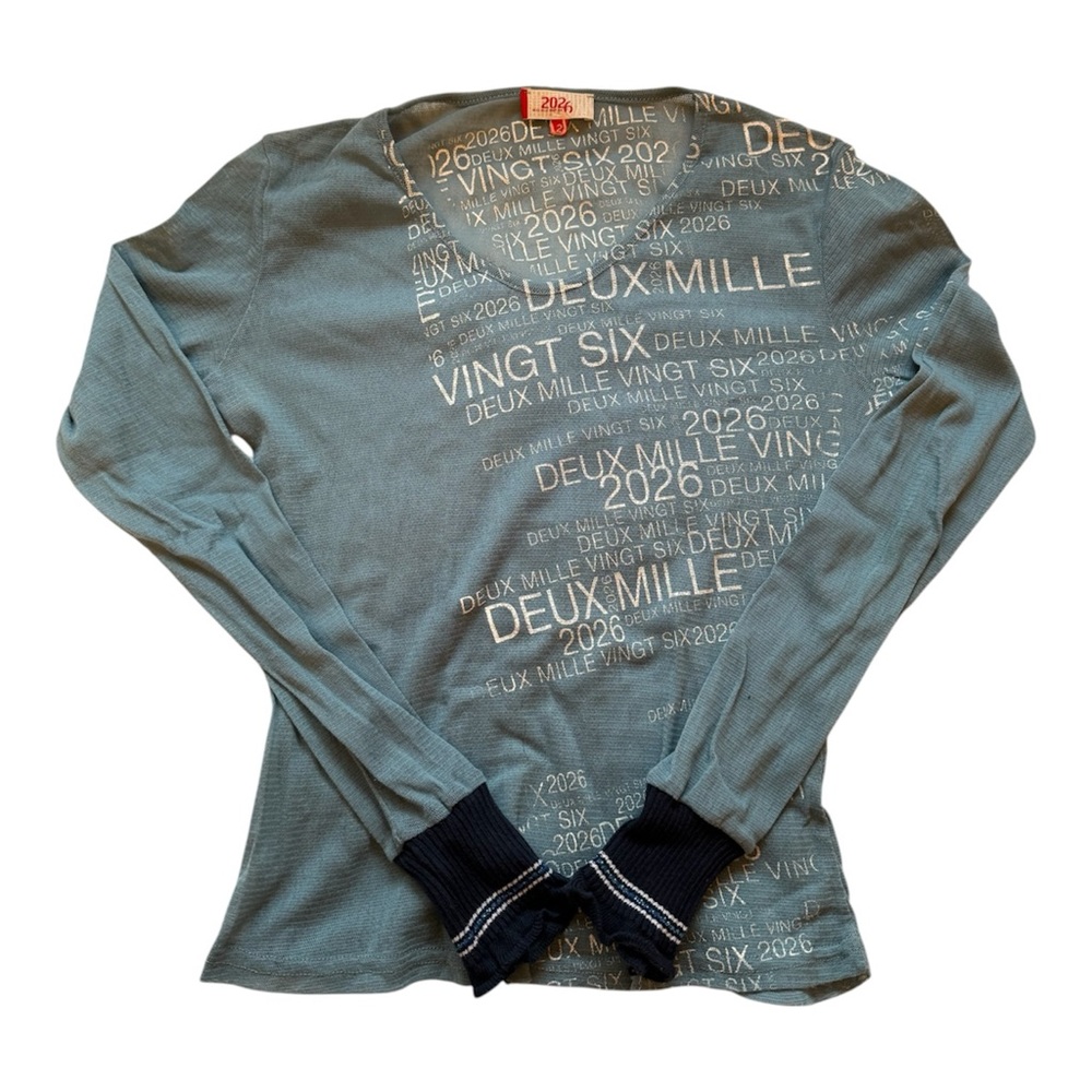 2026 Deux Mille Vingt Six (sister brand of Cop Copine) Blue mesh top - Size 2
